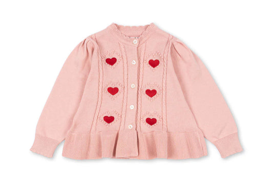 Soleil Knit Cardigan- Silver Pink