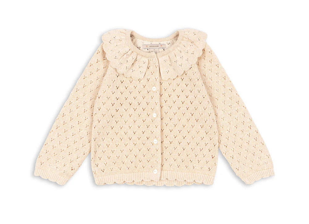 Konges Slojd Holiday Knit Cardigan- Buttercream