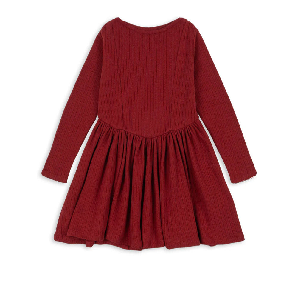 Konges Slojd Minnie Dress- Red Dahlia