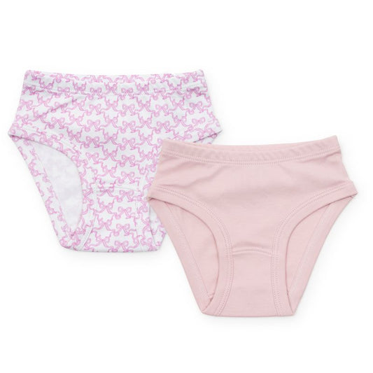 Lauren Girls' Underwear Set - Pretty Pink Bows/ Light Pink