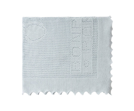 Bonpoint Wrap Blanket- Gray Blue