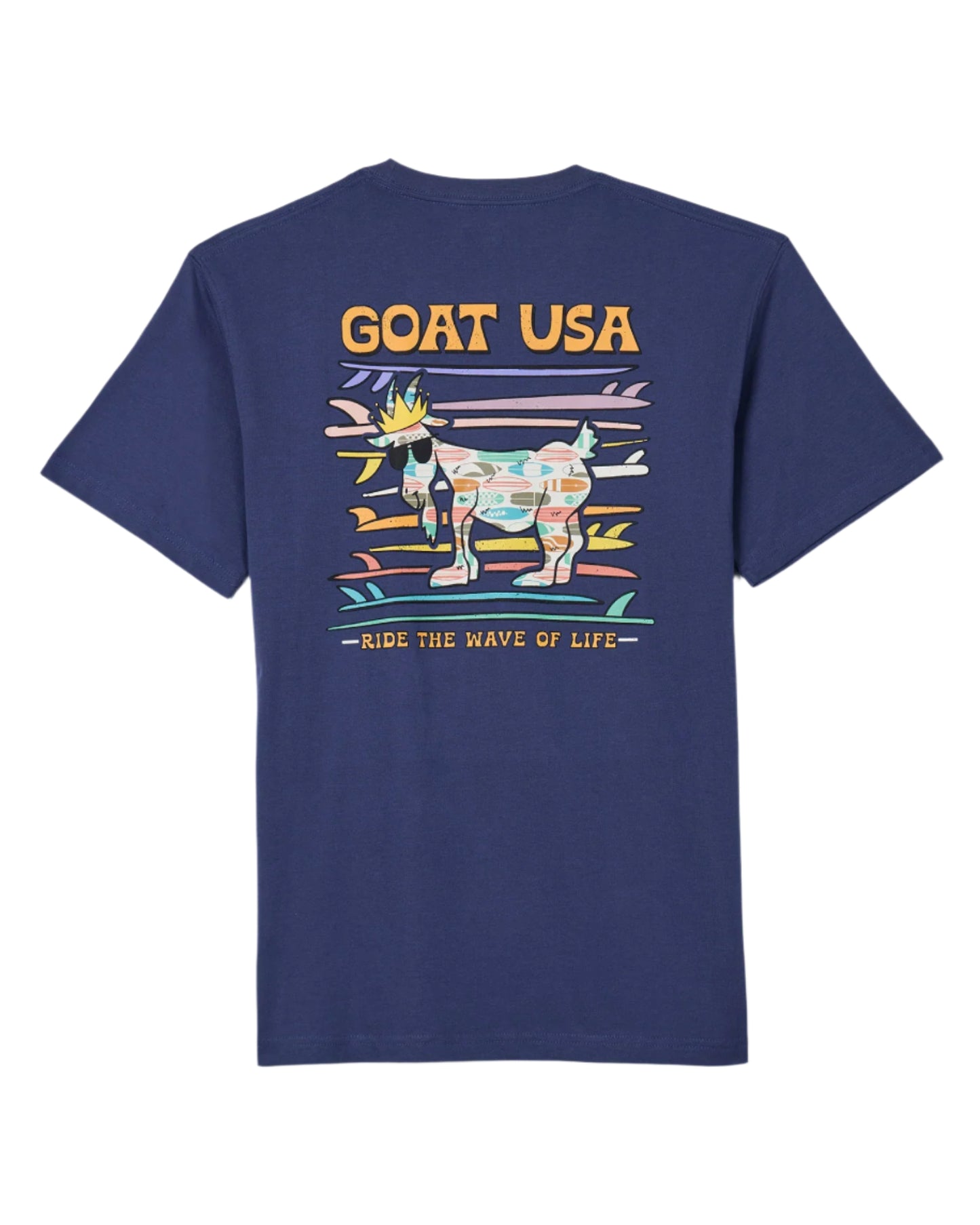 GOAT USA Surf T-Shirt- Navy