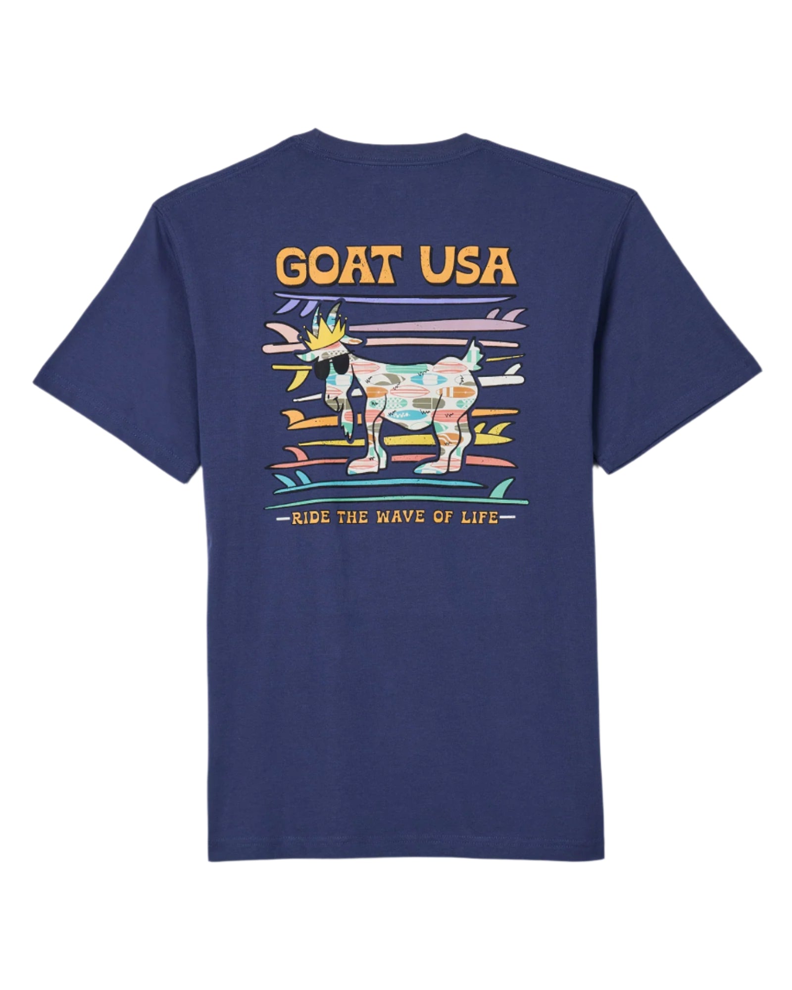 GOAT USA Surf T-Shirt- Navy