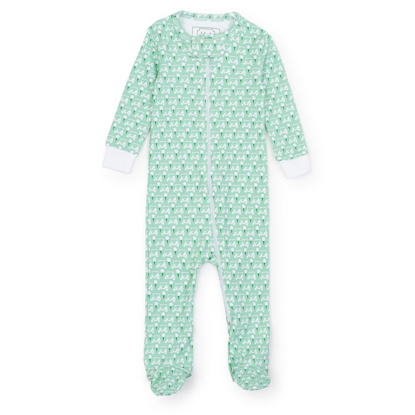 Lila and Hayes Parker Zipper Pajama - Golf Putting Green