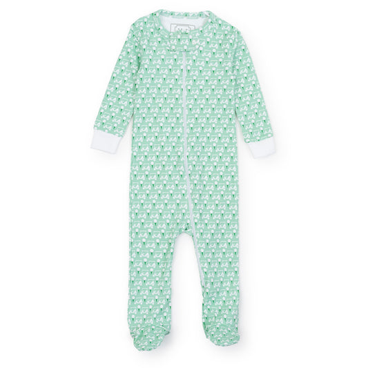 Lila and Hayes Parker Zipper Pajama - Golf Putting Green