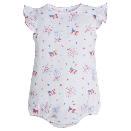 Little English Printed Angel Sleeve Bubble- Flags