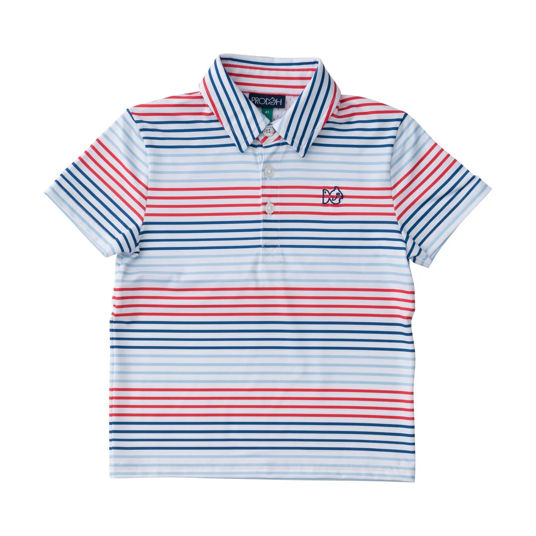 PRODOH Pro Performance Polo - Americana Stripe
