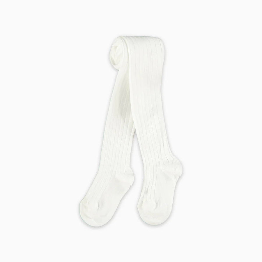 Ribbed Tights - White