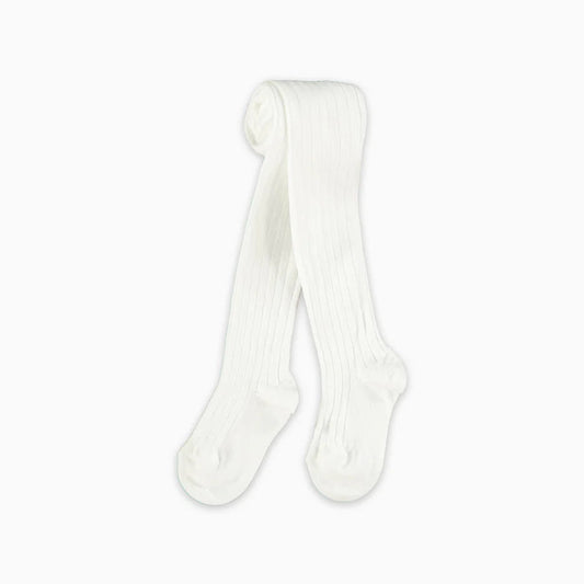 Ribbed Tights - White