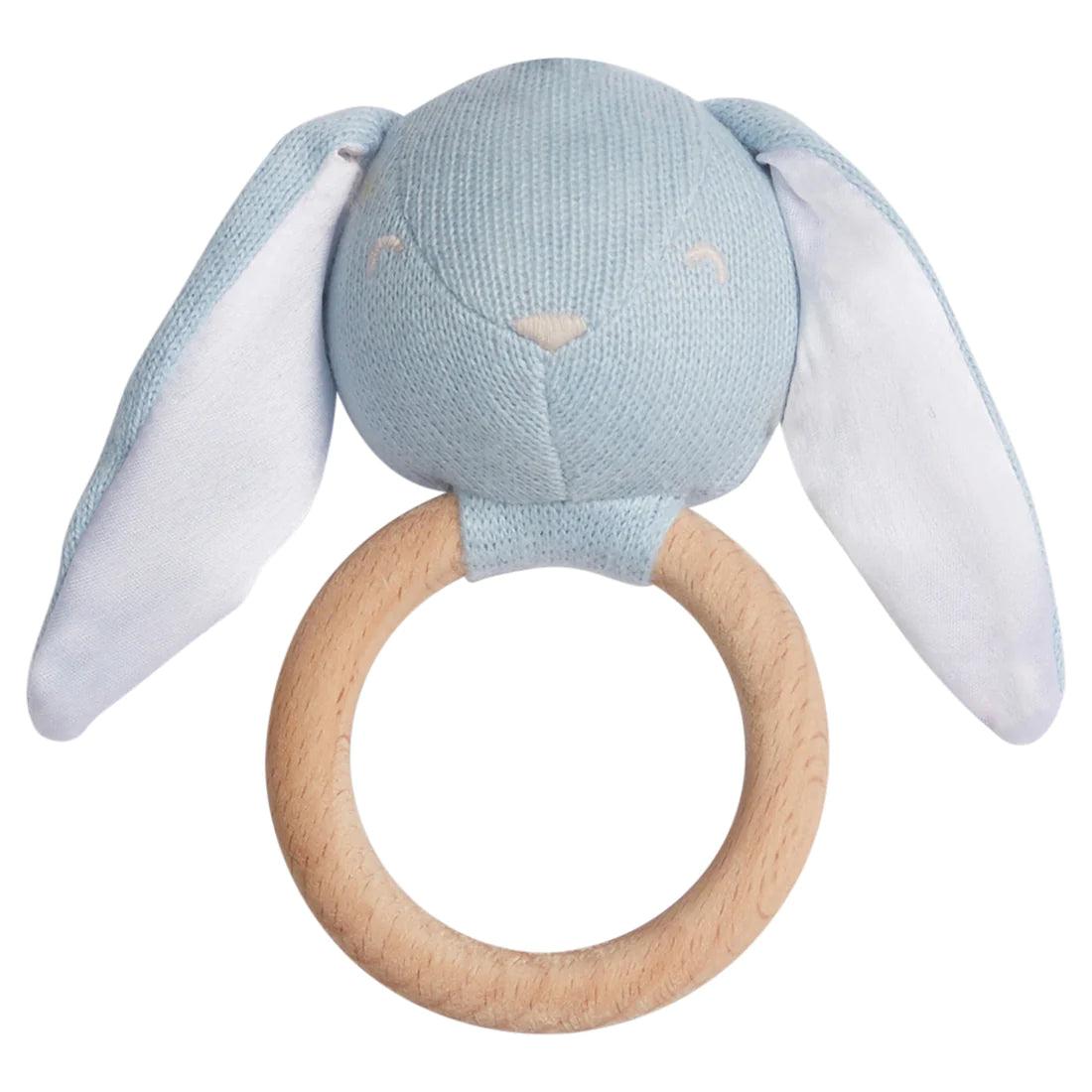 Little English Rattle- Blue Bunny