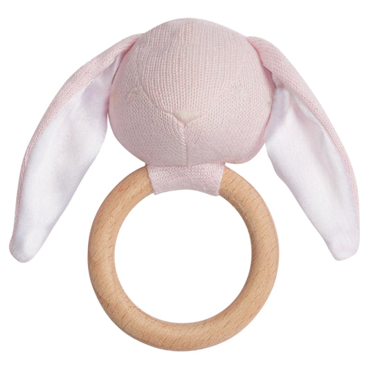 Little English Rattle- Pink Bunny