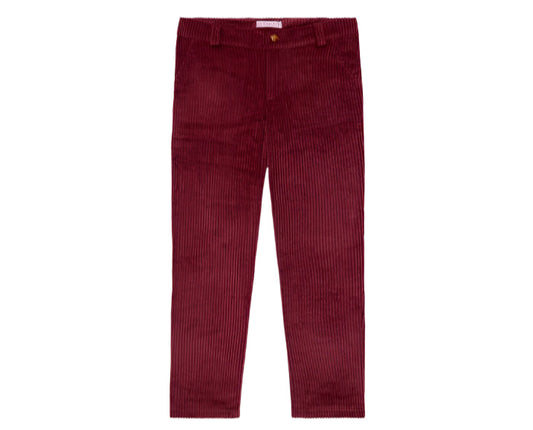 Burgundy Reinaldo Corduroy Boy Trousers
