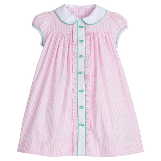 Little English Ruffled Sally Dress- Golf