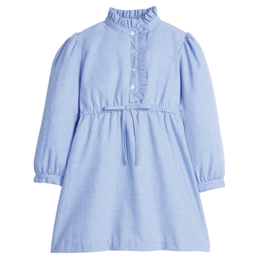Little English Ruffled Shirt Dress- Alaskan Flannel