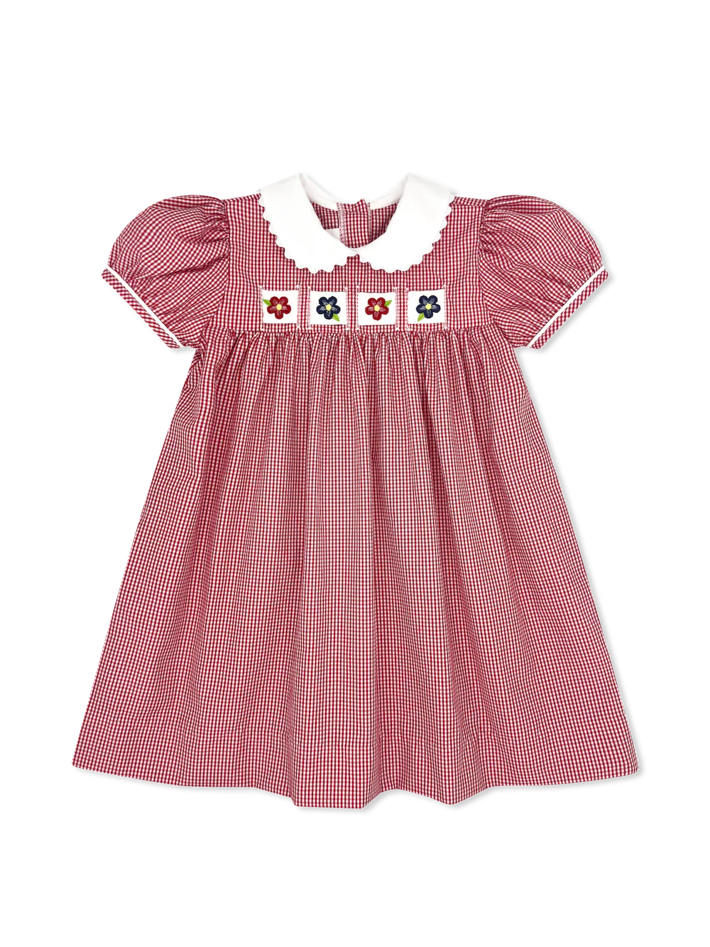 Ruth Ribbon Dress- Ridgeland Red Minigingham