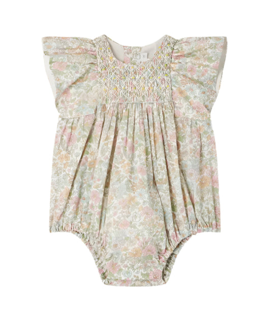 Bonpoint Edelili Smocked Liberty Romper