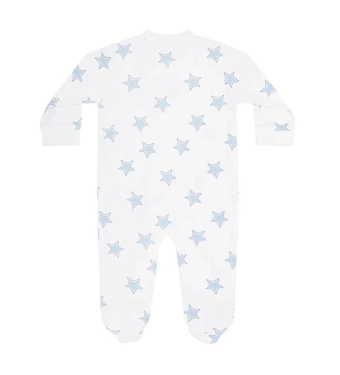 Nellapima Blue Stars Print Zipper Footie