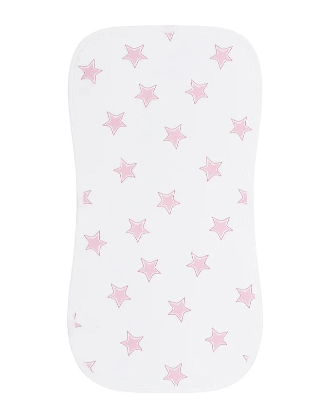 Nellapima Pink Stars Print Burp Cloth