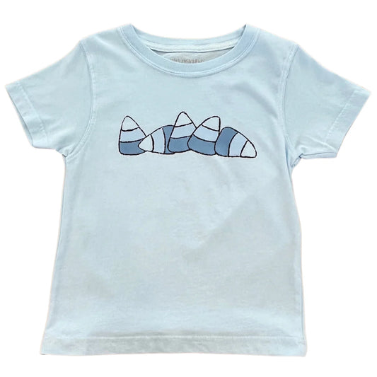 Mustard & Ketchup Kids Short Sleeve Blue Candy Corn T-Shirt