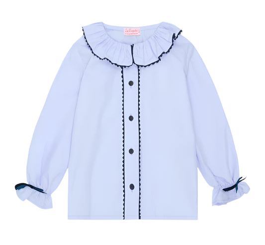 La Coqueta Blue Sacha Long Sleeve Shirt
