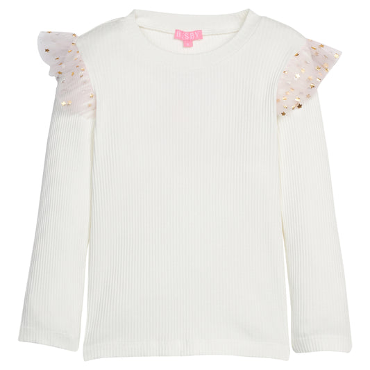 Sadie Top- Pink and Gold Sparkle Stars