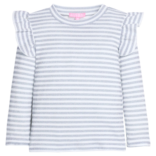 BISBY Sadie Top- Silver Stripe