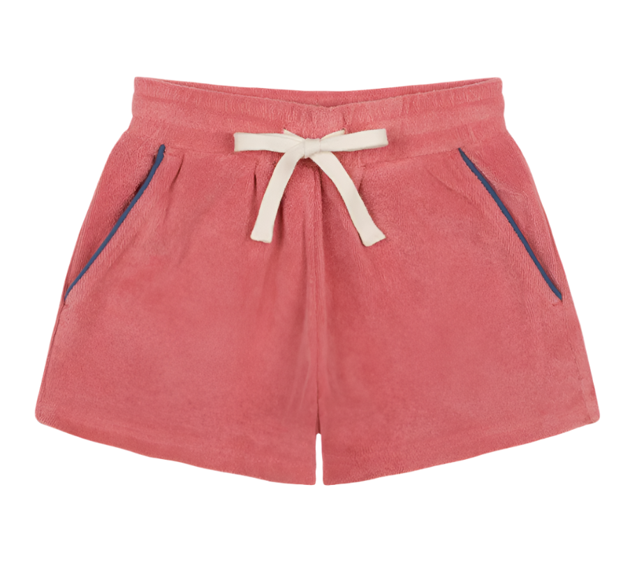 Minnow Poppy Red French Terry Shorts