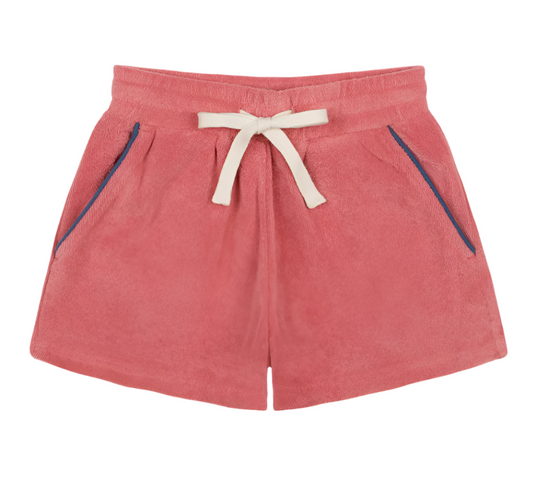 Minnow Poppy Red French Terry Shorts