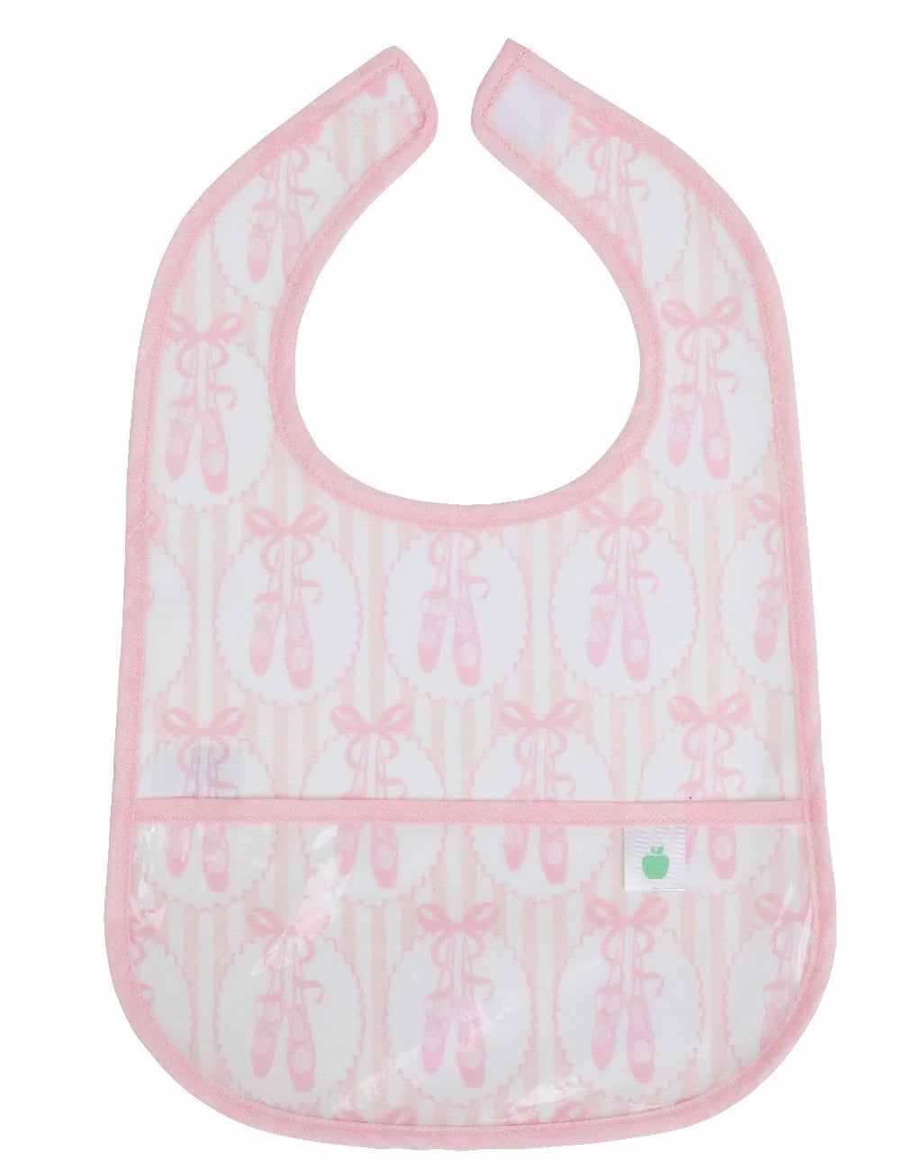 Apple of My Isla The Wipe It Bib- Ballet