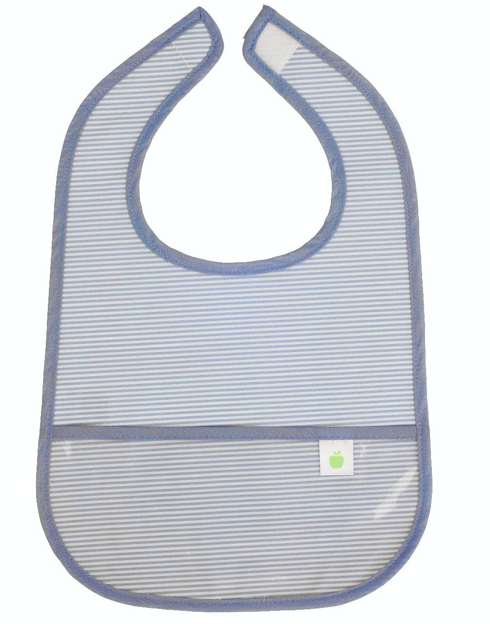 The Wipe It Bib- Navy Mini Stripe
