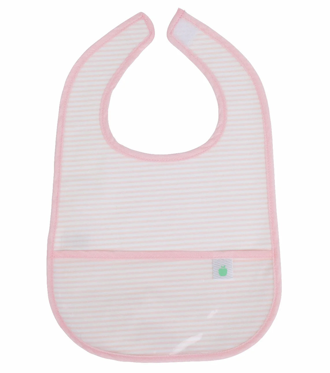 The Wipe It Bib- Pink Stripe