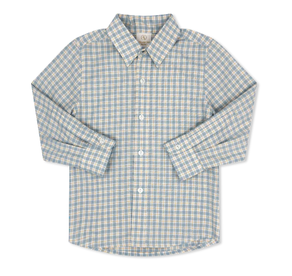 Lullaby Set Brees Button Down- Sturbridge Plaid