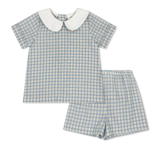 Lullaby Set Sibley Short Set- Sturbridge Plaid