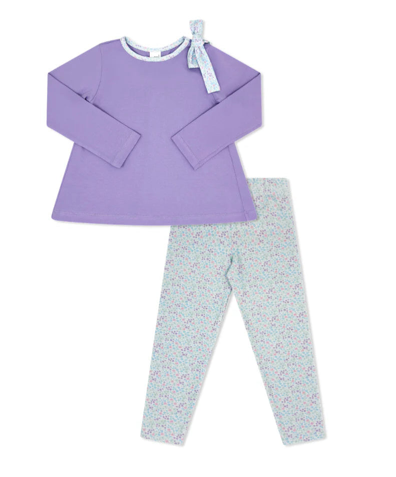 Set Athletics Madeline Legging Set- Lilac Lavender, Frosted Floral