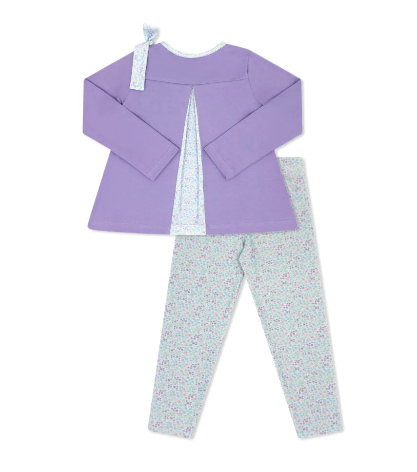 Set Athletics Madeline Legging Set- Lilac Lavender, Frosted Floral