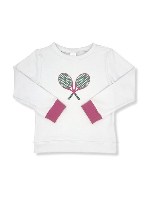 Tennis Alex Sweatshirt- Daisy White