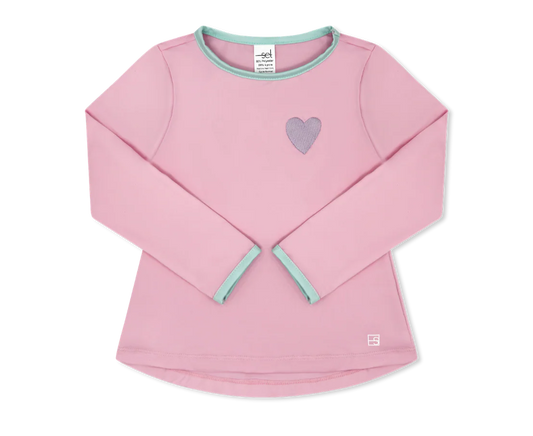 Set Athletics Bridget Heart Long Sleeve Top - Cotton Candy Pink