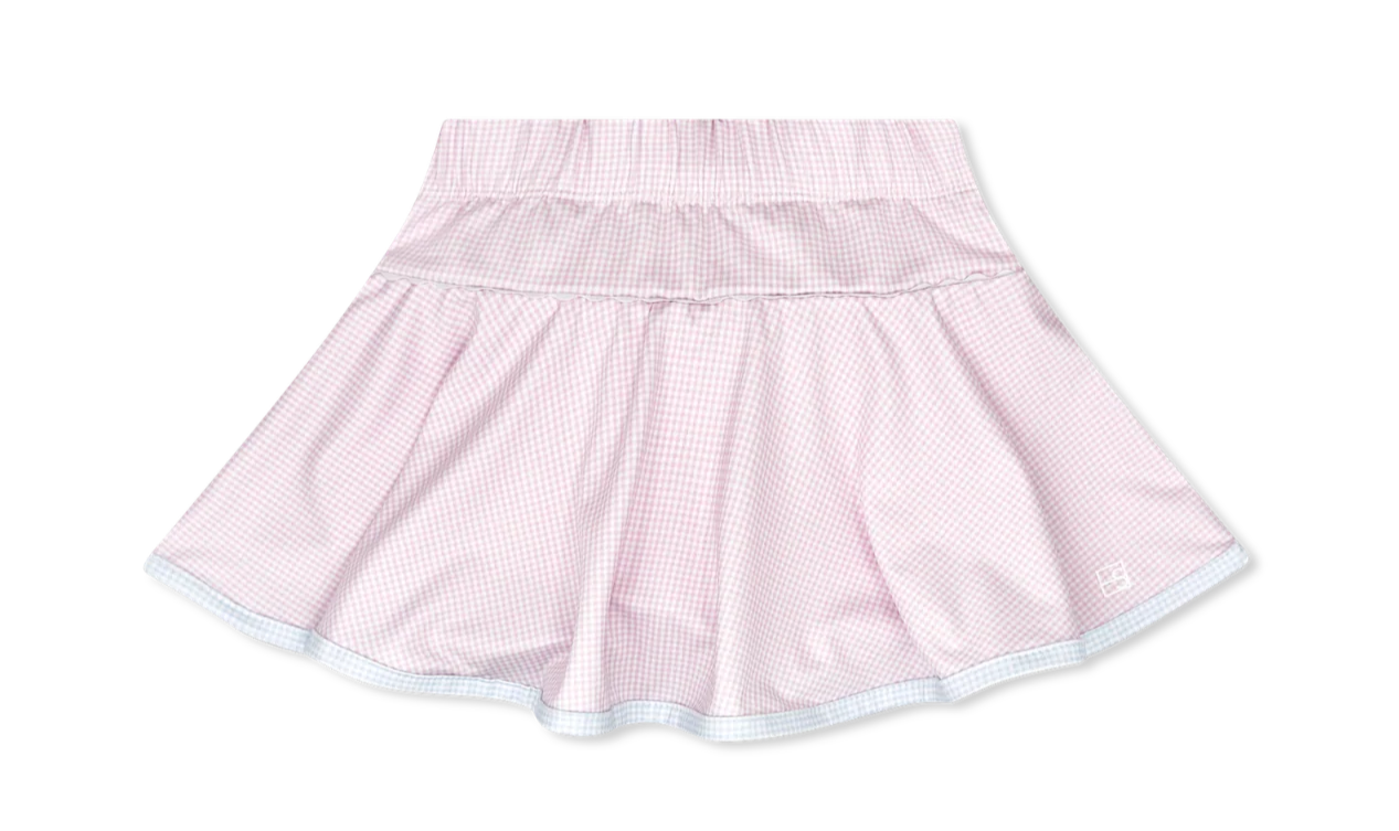 Set Athletics Quinn Skort- Cotton Candy Mini Gingham