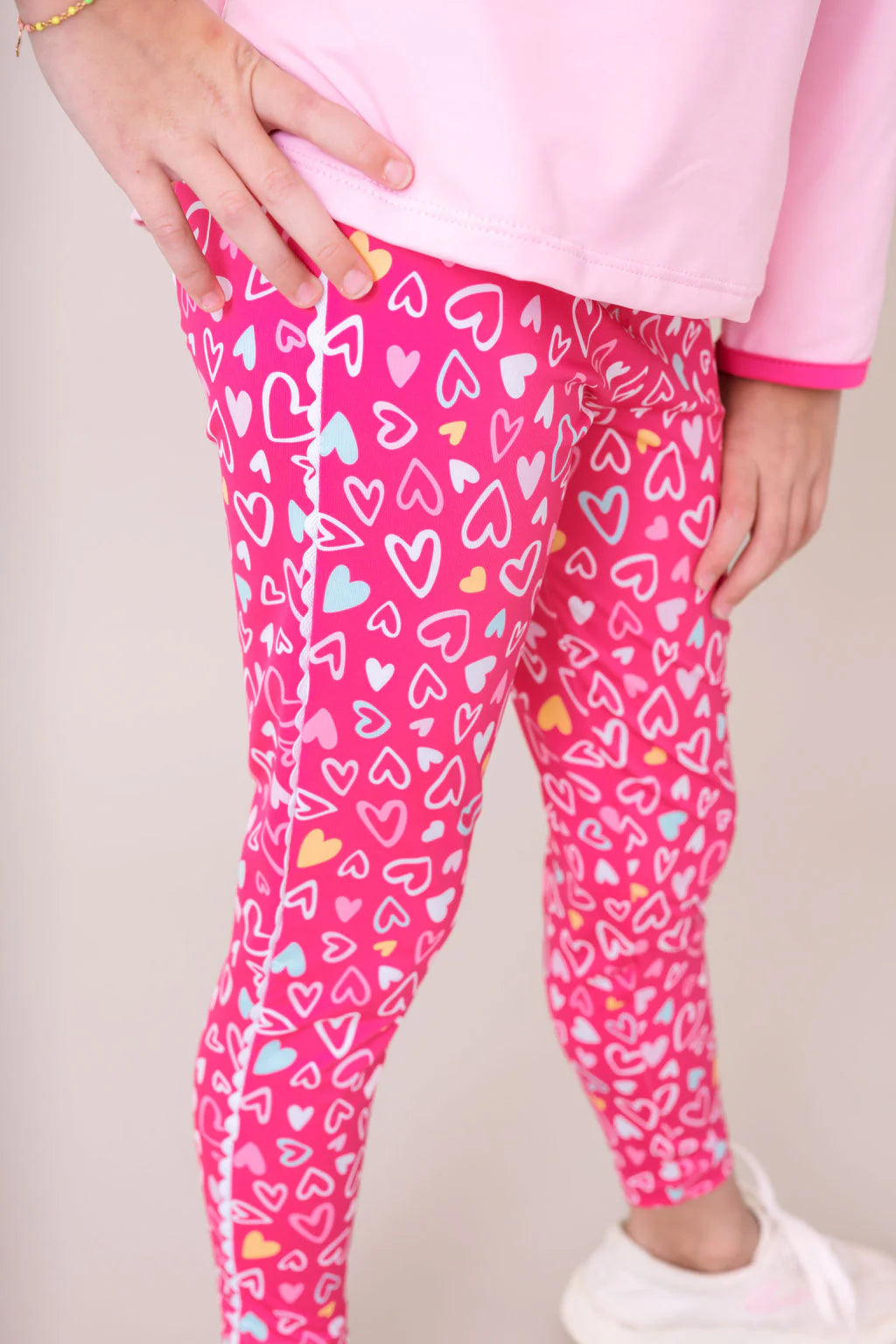 Abigail Highwaist Legging- Pinky Promise