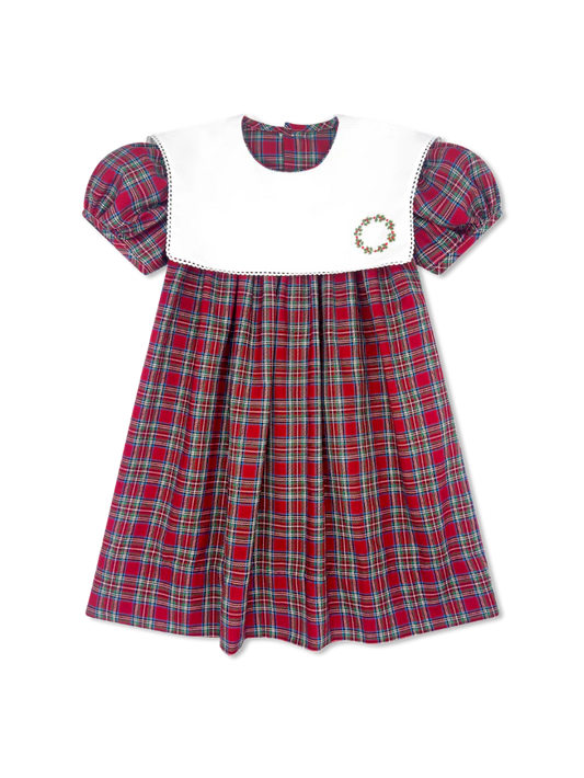 Wreath Hope Dress - Woodstock Plaid
