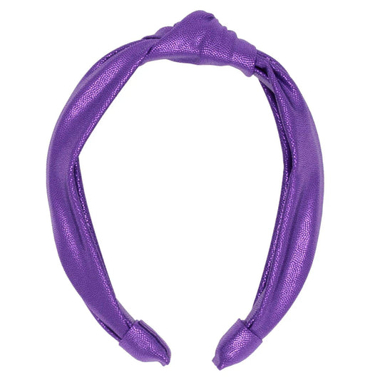 Top Knot Headband - Purple Shimmer