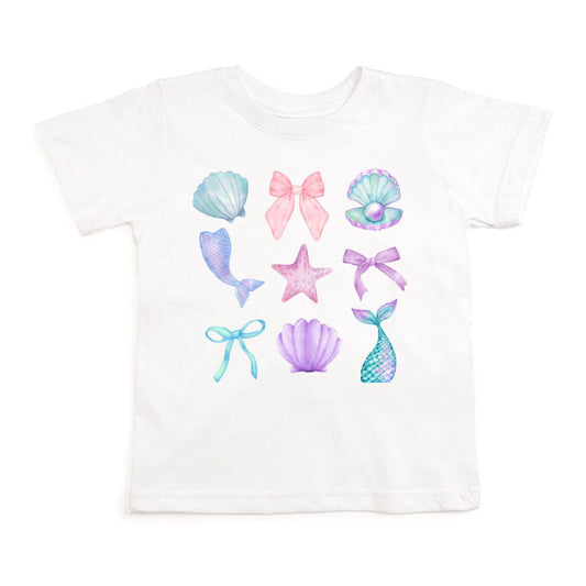 Sweet Wink Mermaid Cutie Short Sleeve T-Shirt - White