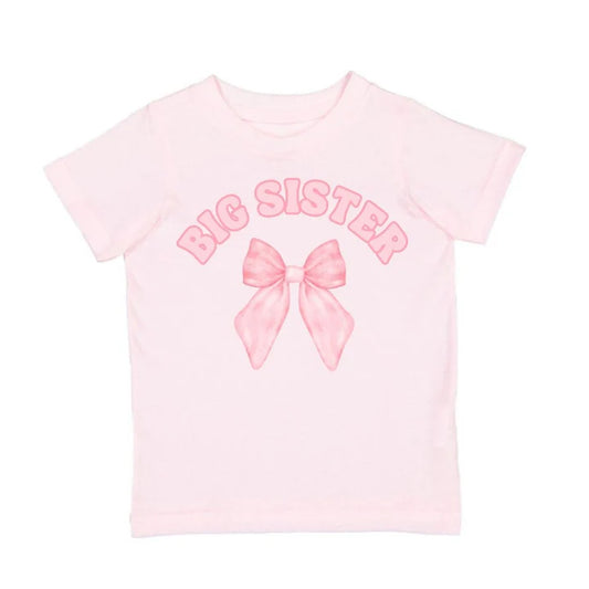 Sweet Wink Big Sister Bow Short Sleeve T-Shirt- Ballet