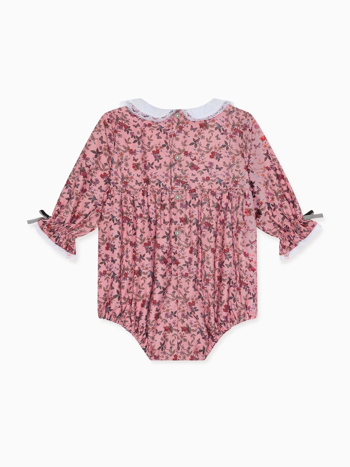 Dusty Pink Floral Baby Girl Romper