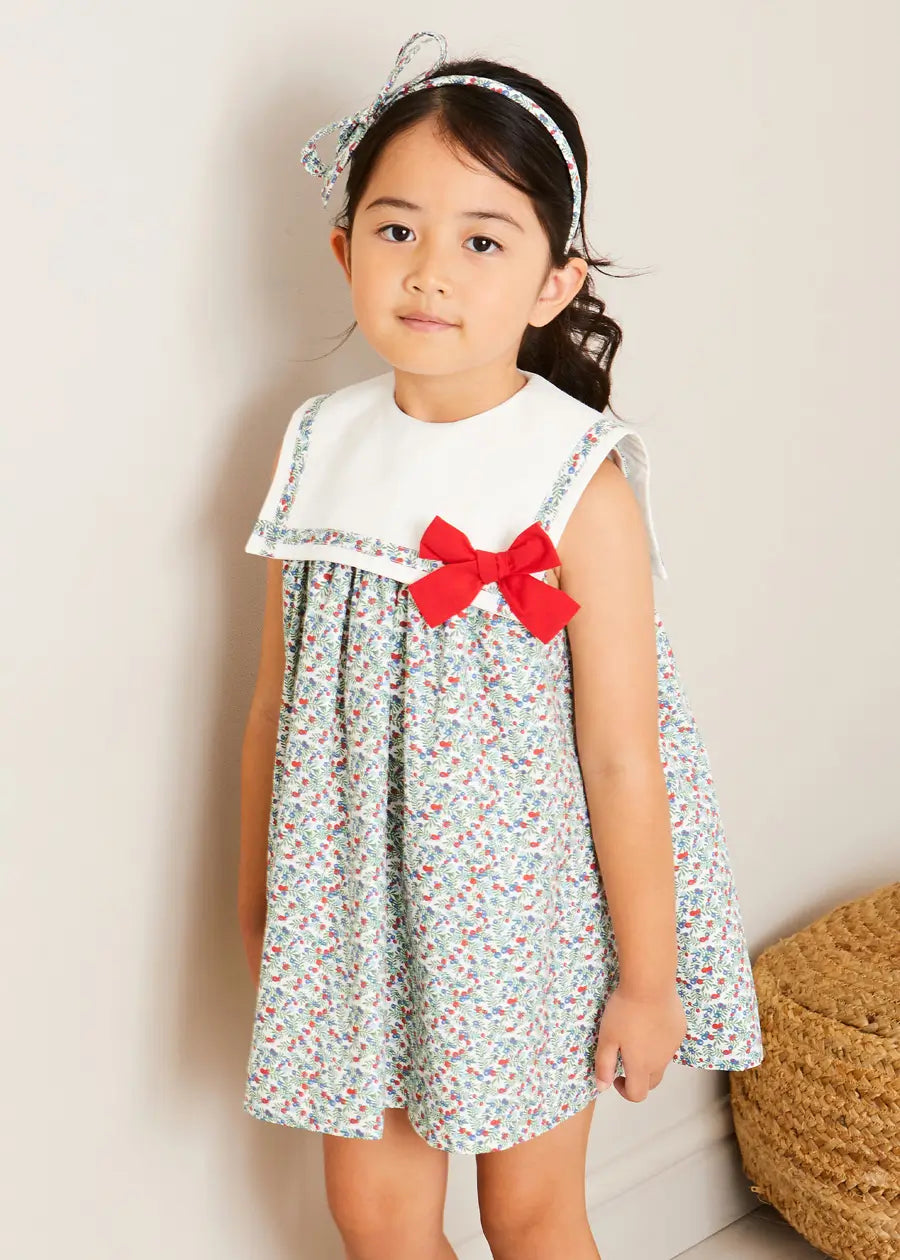 Pepa London Red Evelyn Floral Sleeveless Trapeze Dress