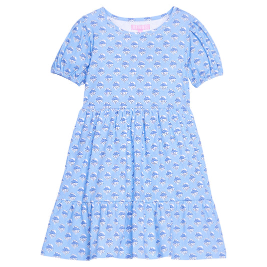 BISBY Smita Dress- Cornflower Block Print
