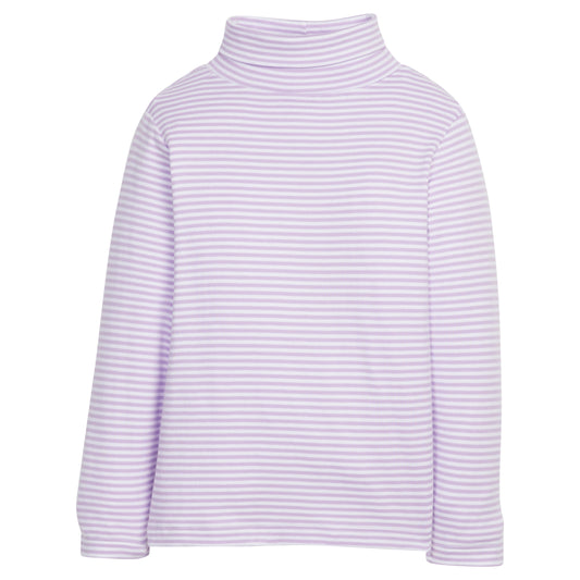 Little English Striped Turtleneck - Lavender