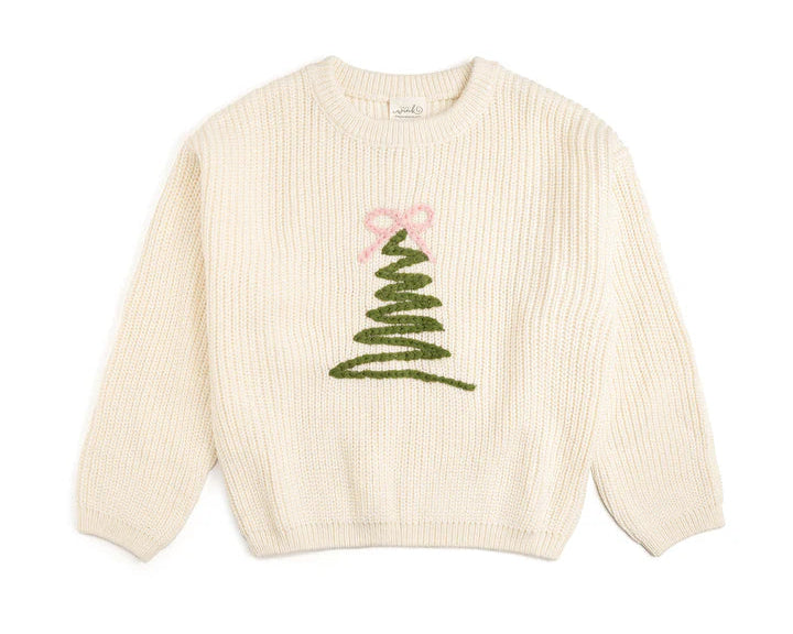 Sweet Wink Coquette Christmas Tree Knit Sweater