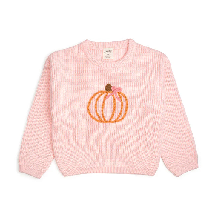 Coquette Pumpkin Knit Sweater