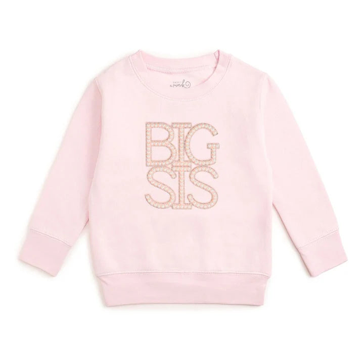 Big Sis Pearl Patch Sweatshirt- Ballet